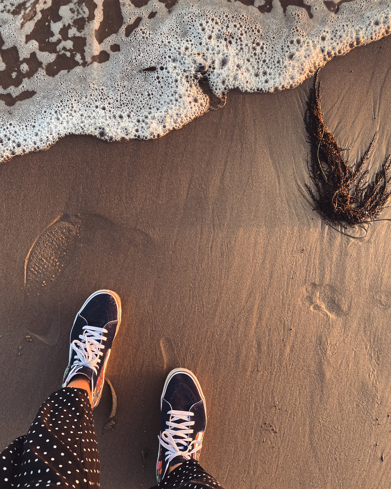 Walking along Butterfly Beach in Santa Barbara California