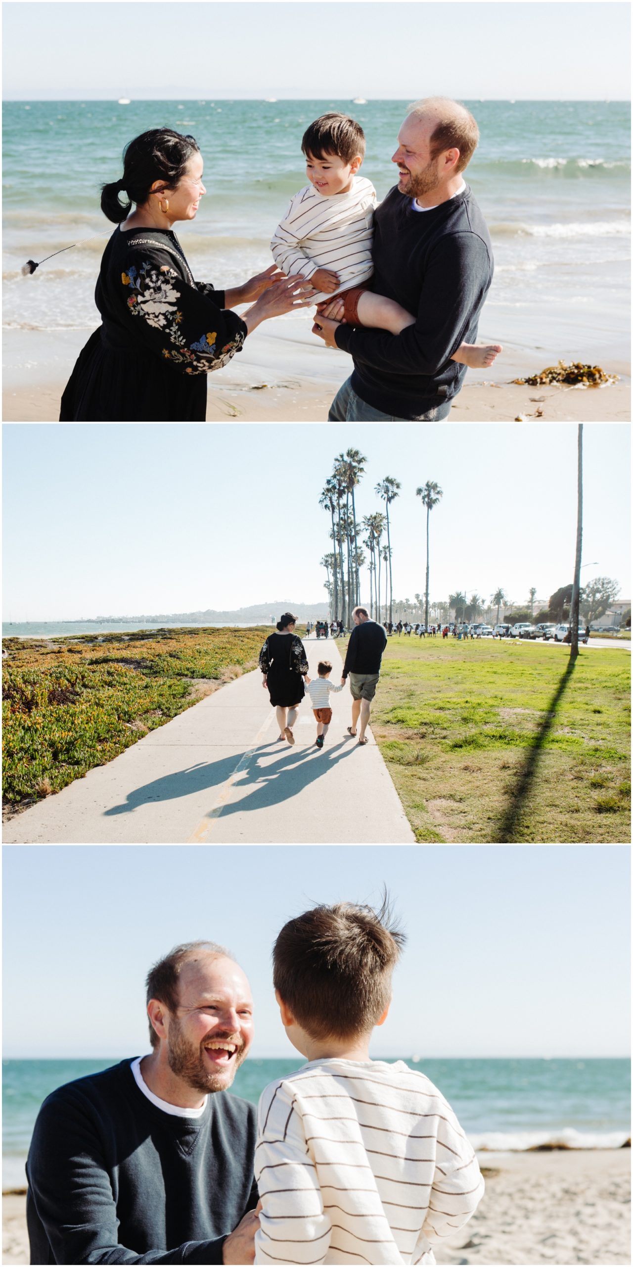 Family Photo Shoot in Santa Barbara at East Beach in California