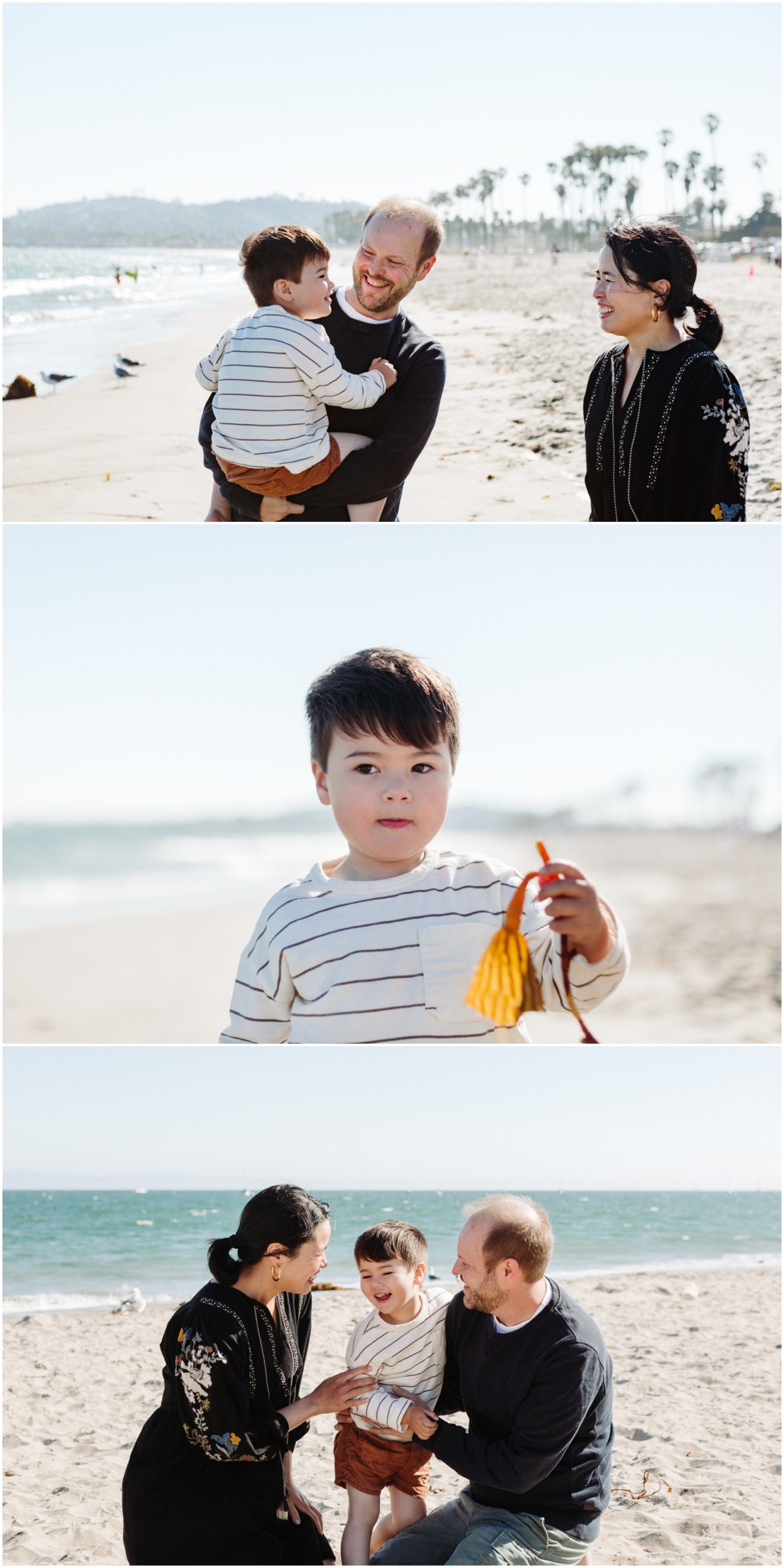 Family Photo Shoot in Santa Barbara at East Beach in California